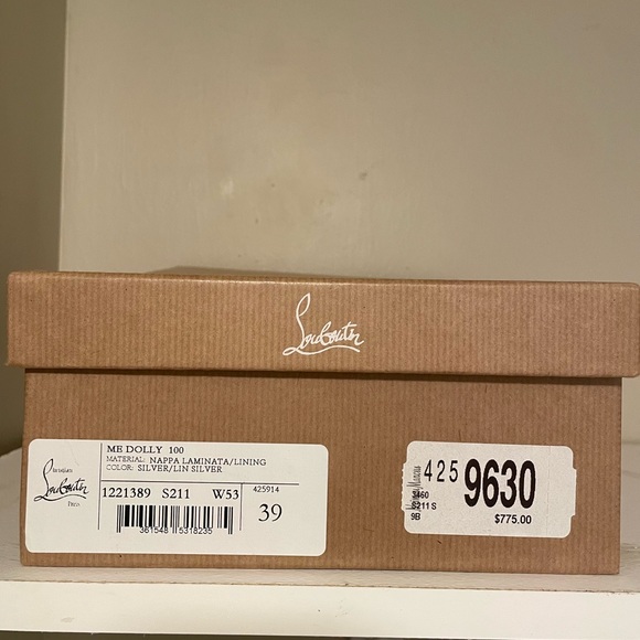 Christian louboutin silver heels red bottom - Picture 2 of 5